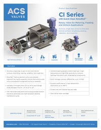 CI Series with Quick-Clean RotorRail - Spec Sheet