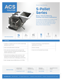 S-Pellet Series: Rotary Valve - Spec Sheet