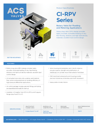 CI-RPV Series - Spec Sheet