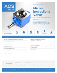 Micro-ingredient valve
