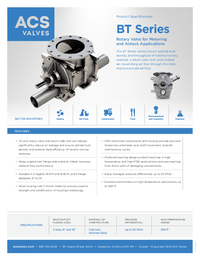 BT Series - Spec Sheet