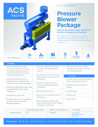 Pressure Blower Package Spec Sheet