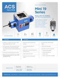 Mini 19 Series - Spec Sheet